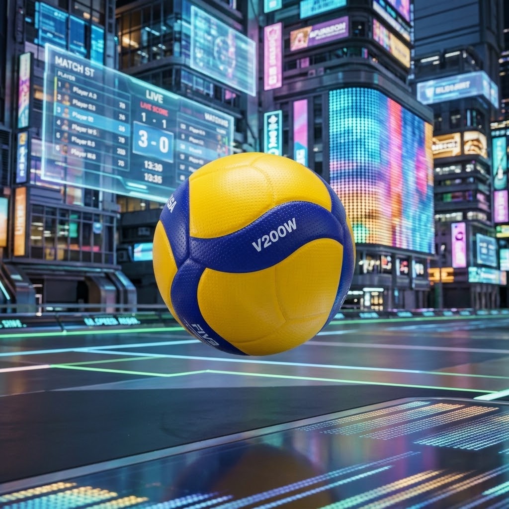 Mikasa V200W Official Volleyball – Yellow & Blue