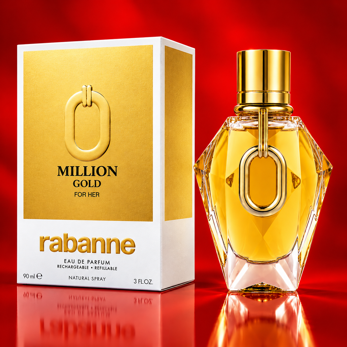 Paco Rabanne Ladies Million Gold For Her EDP Spray 3.0 oz (90ml)