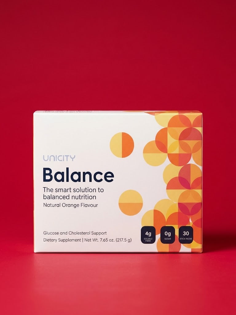 Unicity Balance Glucose and Cholesterol Support Natural Orange Flavour (30 Stick Packs)